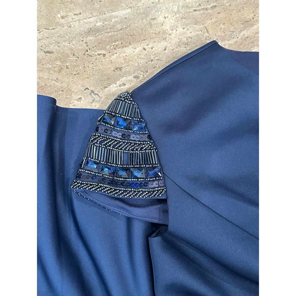 Mac Duggal Midnight Blue Midi Dress - Picture 8 of 8